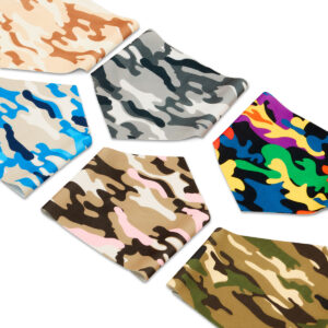 Camo Print Bandana For Dogs Cats Pets Washable Adjustable Multi Coloured Pooch Accessories
