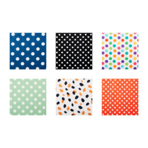 Polka Dot Print Feeding Mat For Dogs Cats Pets Washable Multi Coloured Pooch Accessories